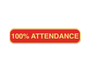 100% AttendanceBadgesLozenges
