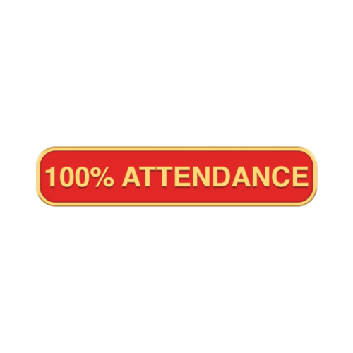 100% AttendanceBadgesLozenges