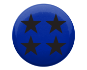 Four Star Button BadgeButton Badges