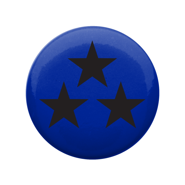 Three Star Button BadgeButton Badges 