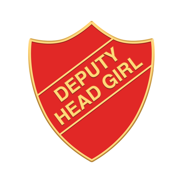 Deputy Head Girl Enamel Shield Badge Available In Blue Yellow Or Red Green 