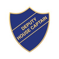 House Captain Pin Badge in Yellow Enamel With Squarded Edge 
