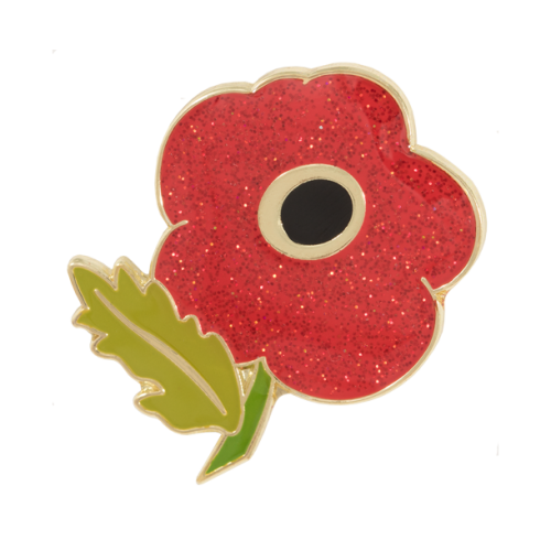 ML Glitter PoppyBadgesCommemorative