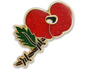 Glitter Poppy BroochBadgesCommemorative